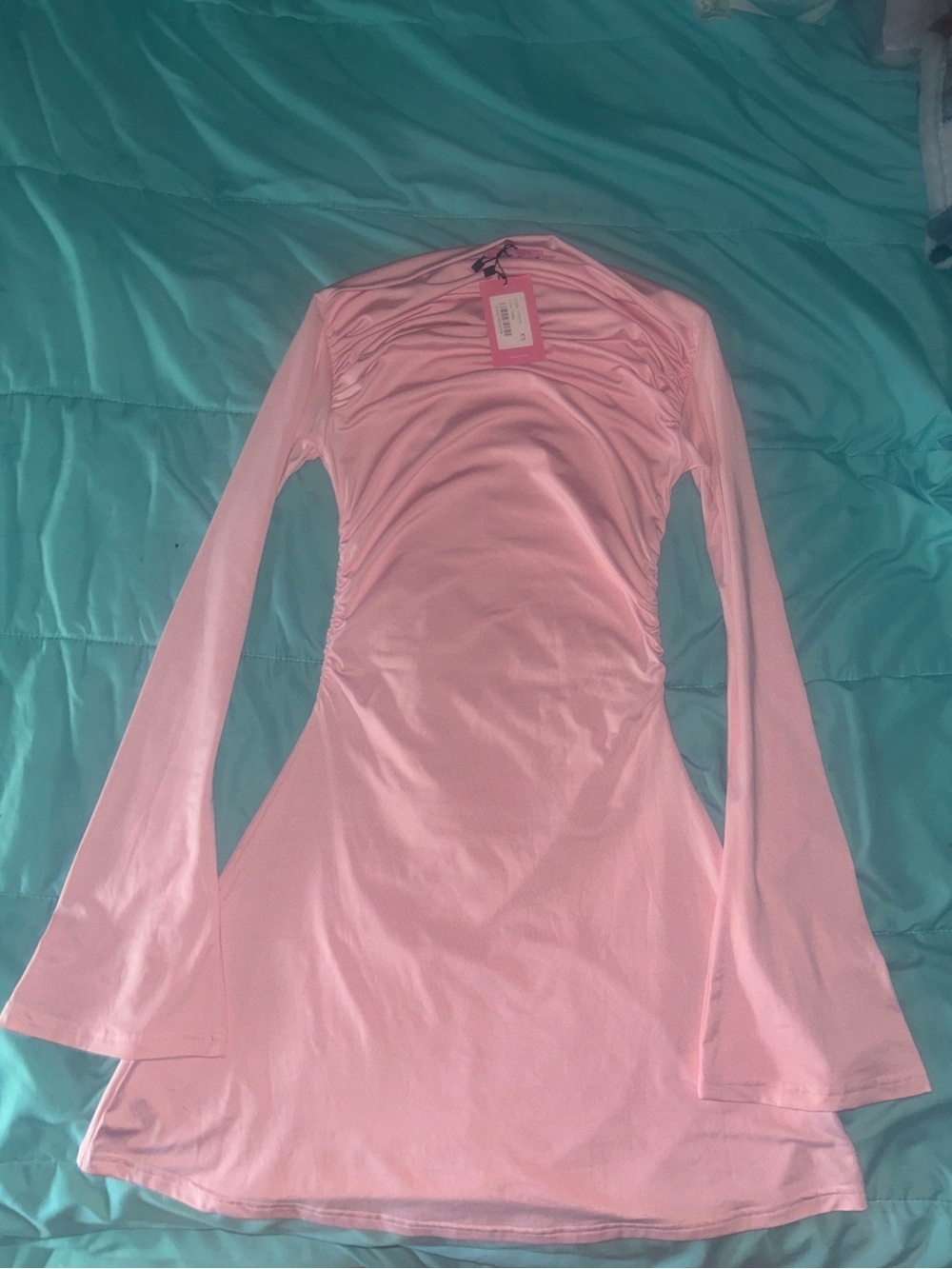 Edikted Pink Long-Sleeve A-Line Girls' Dress